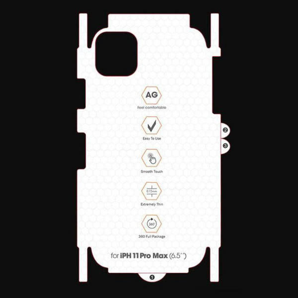 Miếng dán PPF nhám mặt lưng cho iphone 6-11prmax chống bám vân tay cực đẹp