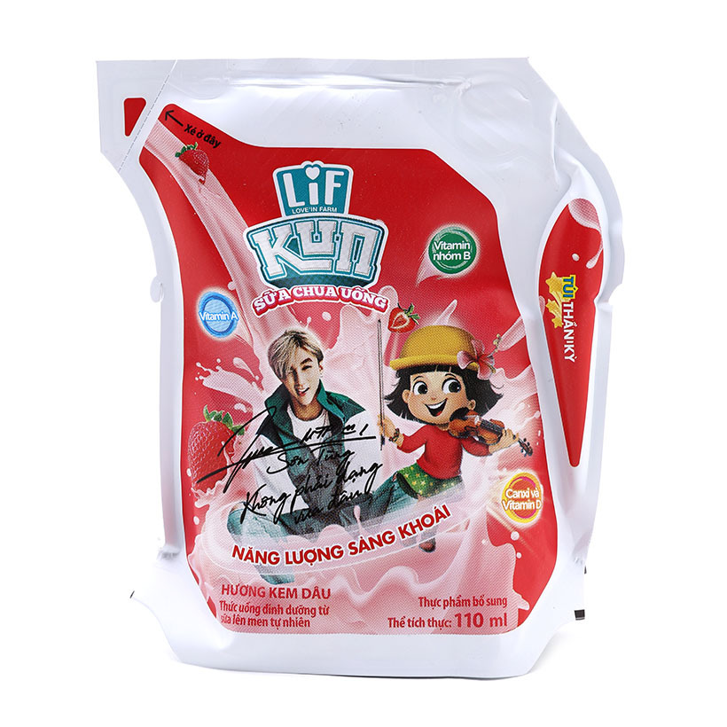 [HCM]1/2 THÙNG SỮA CHUA UỐNG LIF KUN TÚI THẦN KỲ VỊ SOCOLA LÚA MẠCH /NHO/DÂU /CAM