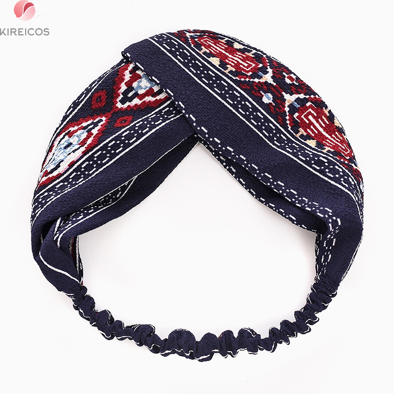 Băng Đô Cài Tóc Thổ Cẩm Phong Cách Vintage Cổ Điển - kireicos