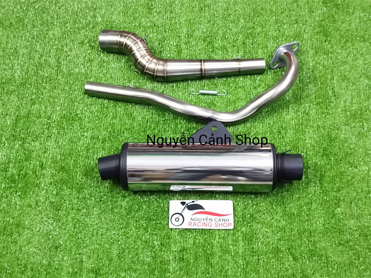 Pô CBR có cổ 2 khúc ngắn 40CM gắn xe Wave-Dream-Sirius-Exciter-raider-Winner-Sonic