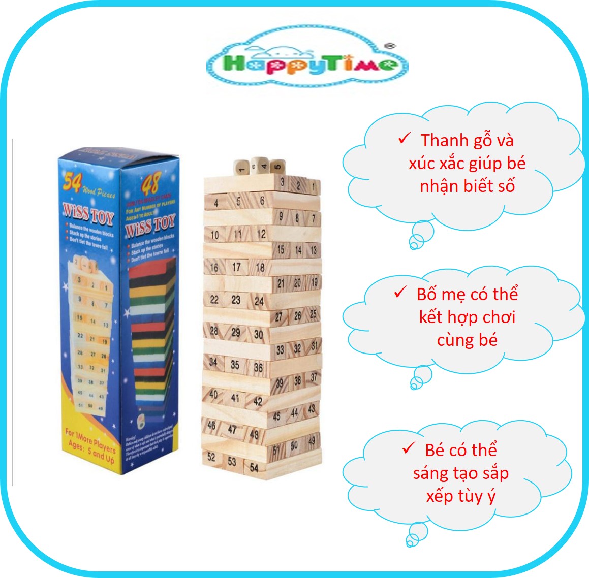 BÁO GIÁ BỘ ĐỒ CHƠI RÚT GỖ WISS TOY 54 THANH | Shopee Lazada Sendo Tiki mới nhất 60 Bộ đồ chơi rút gỗ, đồ chơi gỗ thông minh, trò chơi rút gỗ Wiss Toy 54 thanh gỗ tự nhiên, game rút gỗ kèm 4 xúc xắc – Tặng Kèm Móc Khóa 4Tech.