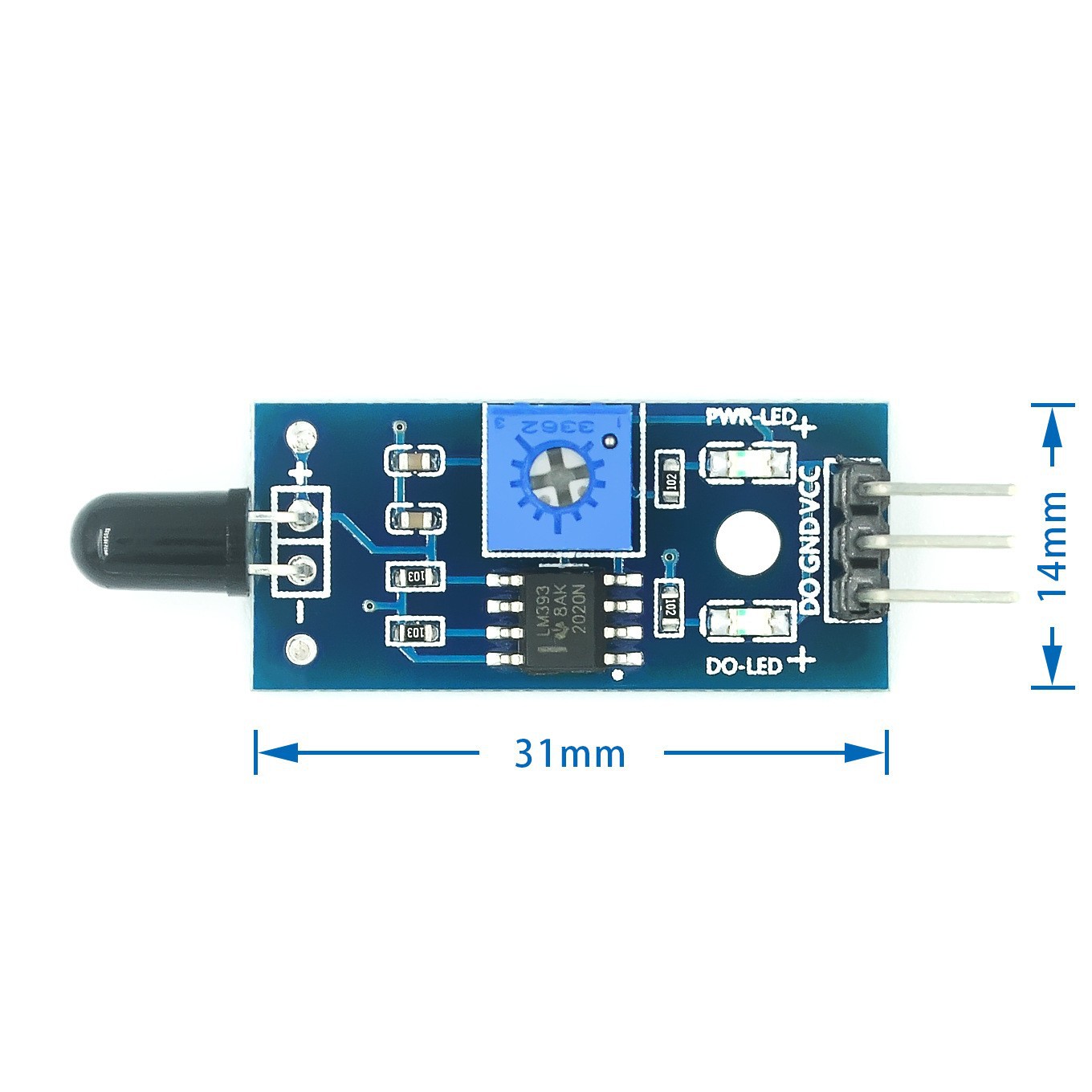 Module cảm biến lửa, Mạch cảm biến phát hiện ngọn lửa Flame sensor - Module arduino