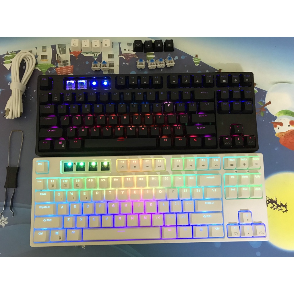 RK987 HOTSWAP - Bàn Phím Cơ RK987 RGB Bluetooth 5 wireless 2.4GHZ Hotswap