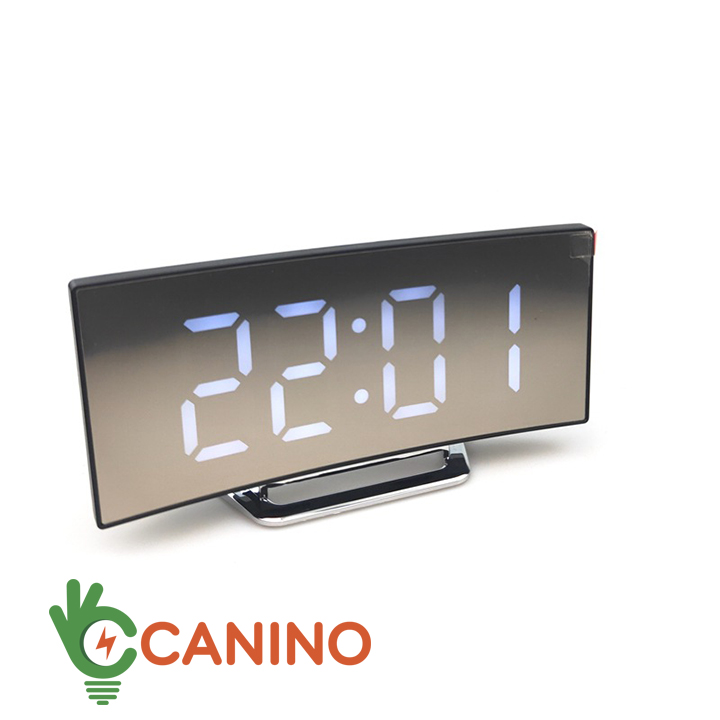 Đồng Hồ LED LCD Miror Clock DT6507 Mặt Gương Cong