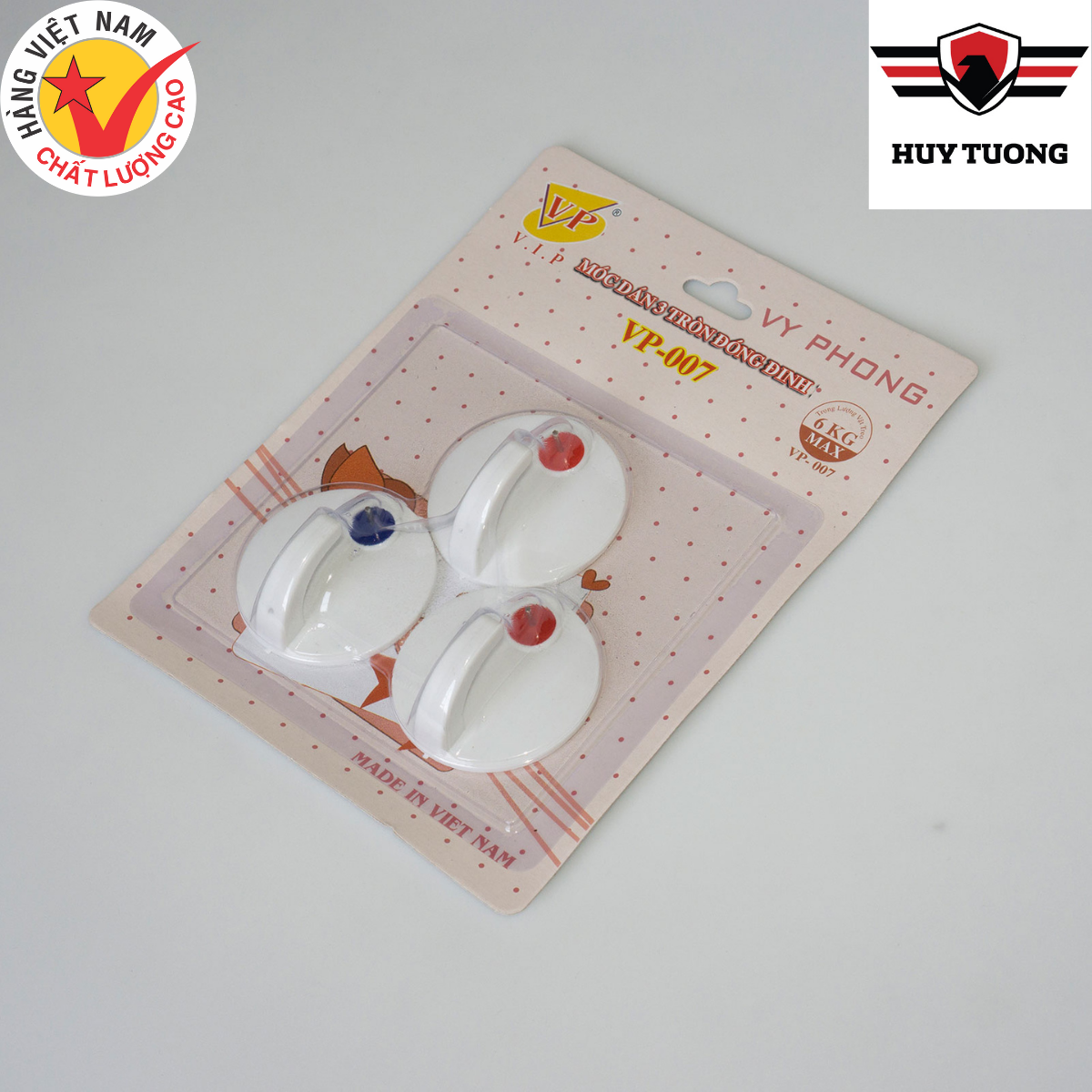 Bộ ba móc treo dán tường cực kỳ chắc chắn ( Có đinh đóng ) - Lep Store
