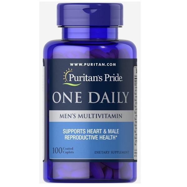 Tăng cường sức khỏe cho nam giới Vitamin và khoáng chất cho nam giới Puritans Pride One Daily Mens Multivitamin 100 viên HSD 30/3/2022 cao cấp