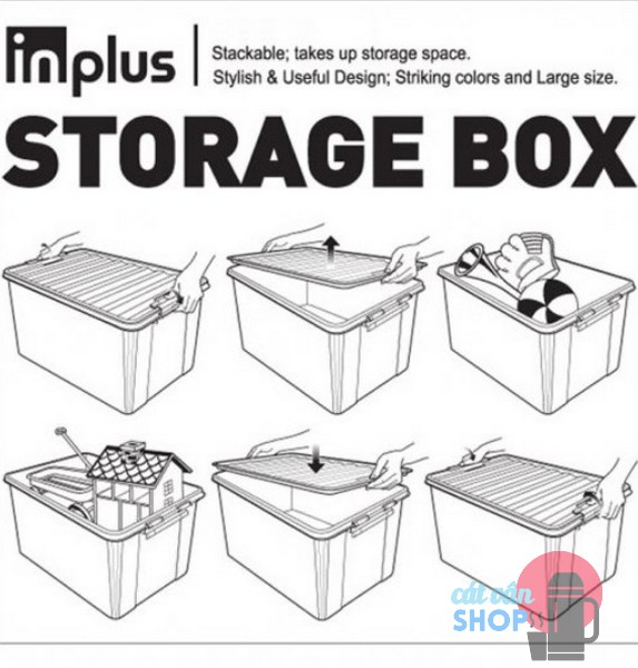 Thùng đựng đồ Inplus Easy Clip LocknLock 15L INP111