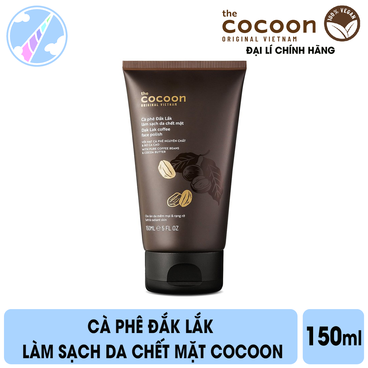 Cà Phê Đắk Lắk Làm Sạch Da Chết Mặt Cocoon 150ml