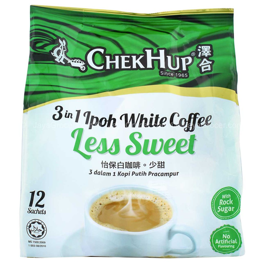 Cà phê trắng hoà tan 3in1 Chek Hup White Coffee Less Sweet