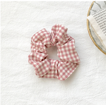 Dây Cột Tóc Scrunchies Vải Caro