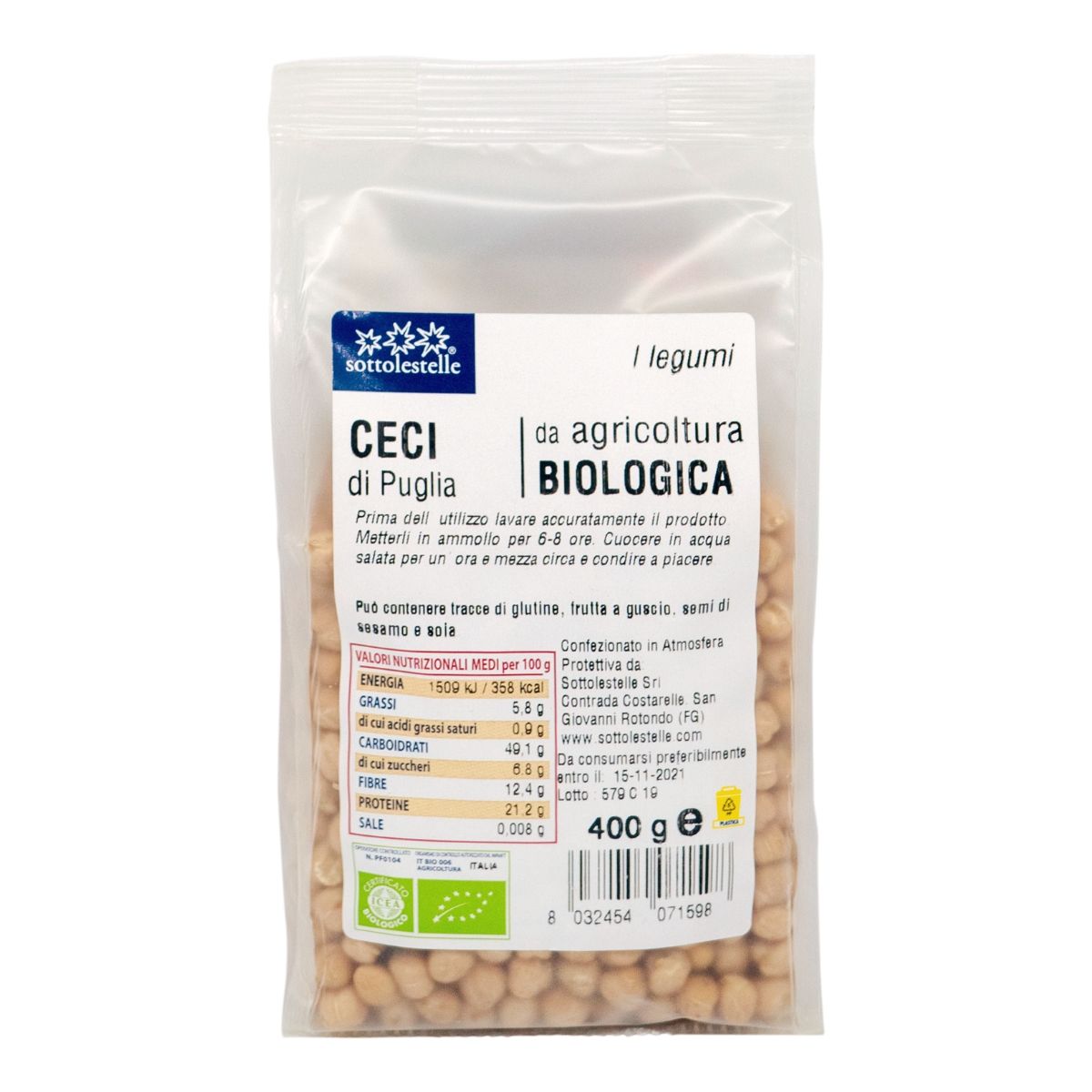 Đậu gà hữu cơ 400g - Sotto