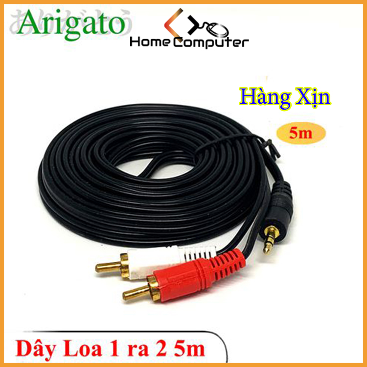 Dây Loa - Jack Chia Loa 1 ra 2, Dây Loa 1 ra 2 Đầu Hoa Sen Dài 1.5m, 3m, 5m Hàng Chất Lượng Giá Tốt