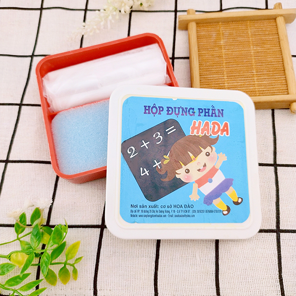 combo 2 Hộp đựng phấn kèm lau bảng HaDa -HP00001