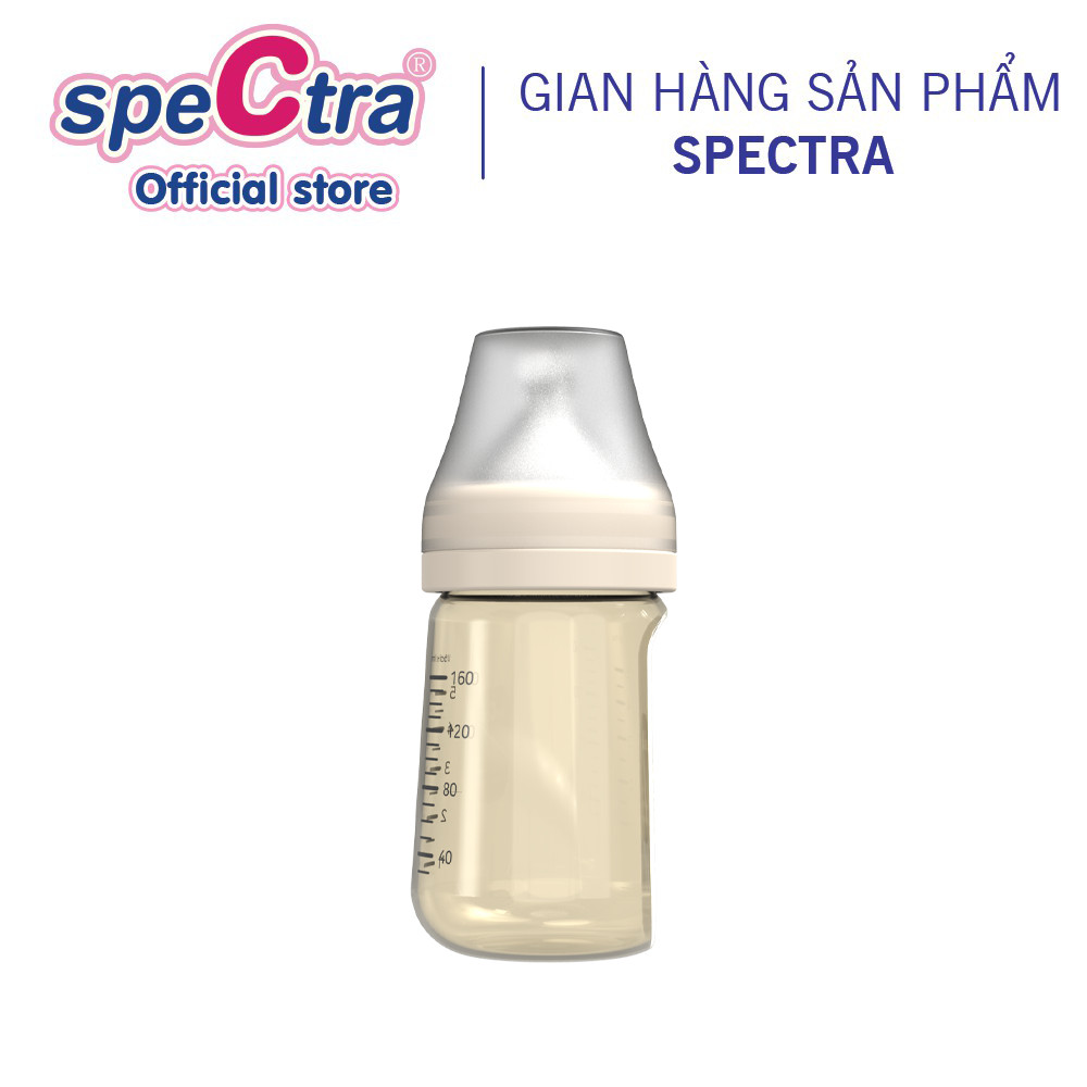 Ppsu Spectra Wide Neck Milk Bottle - 160ml, Dual Air Holes to Prevent Colic, Genuine Product (Size S)