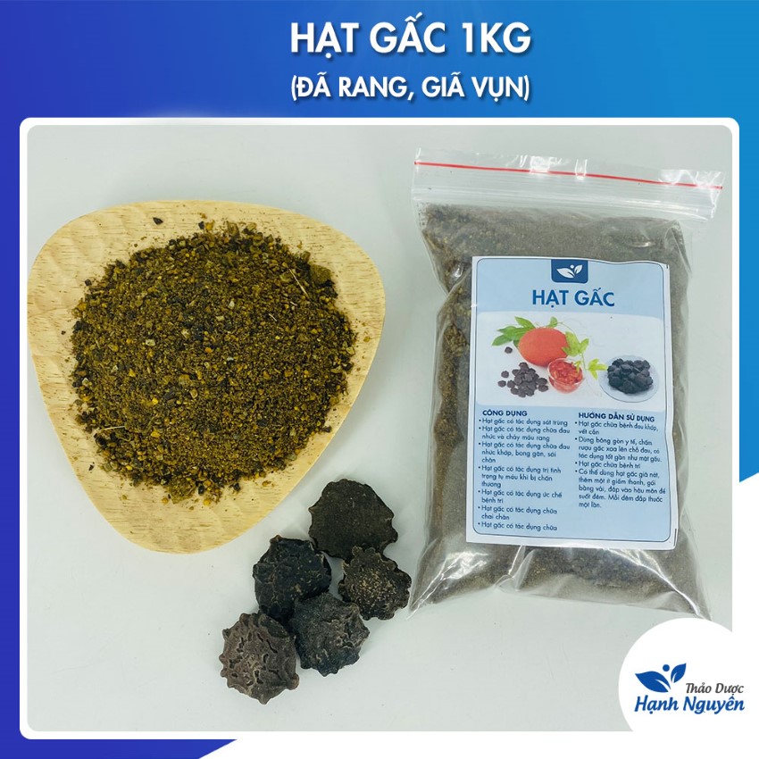 1kg hạt gấc đã rang thơm, giã vụn - hạt gấc khô làm nghệ gấc hạ thổ