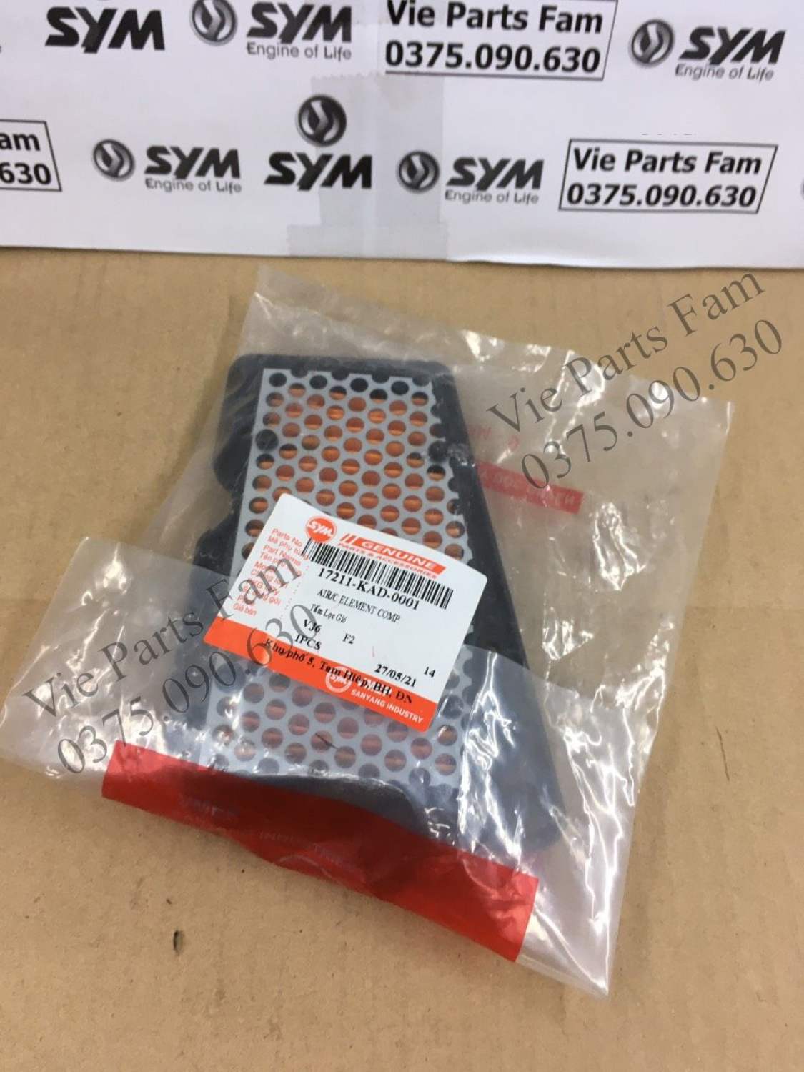 Lọc gió xe máy shark mini sym, hàng din sym mới 100%