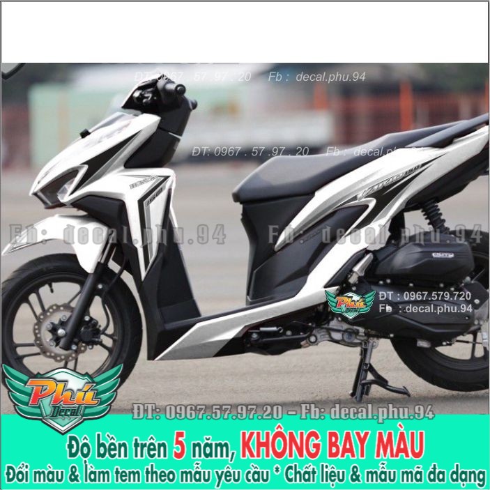 Tem rời Vario Trắng chỉ đen