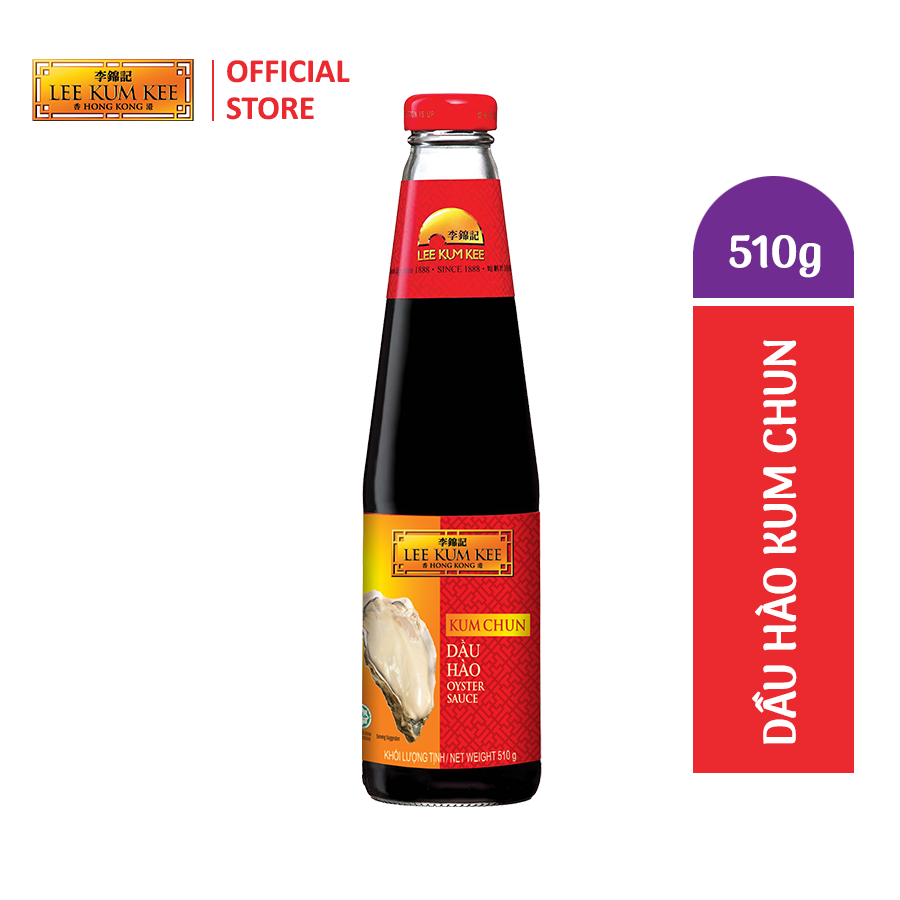 [Đơn 150K Tặng Gói Sốt] Combo 2 chai dầu hào LEE KUM KEE KUM CHUN OYSTER SAUCE chai thủy tinh 510 gram