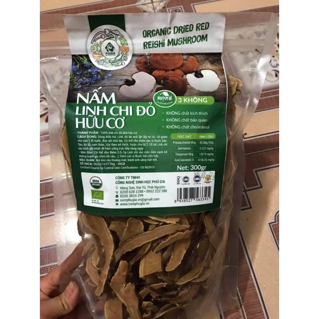 Sỉ toàn quốc 1kg nấm linh chi đỏ hưũ cơ thái lát