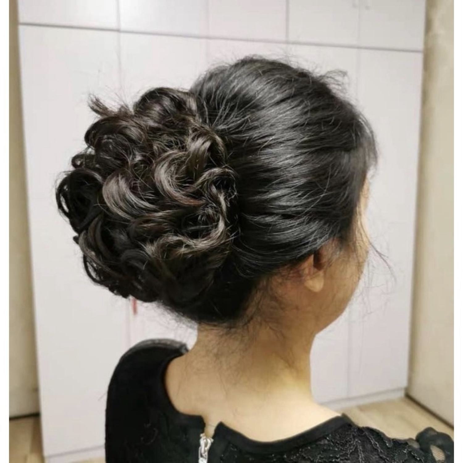 Tóc Giả Búi kẹp Xoăn ( Dạng to), búi mini xoăn