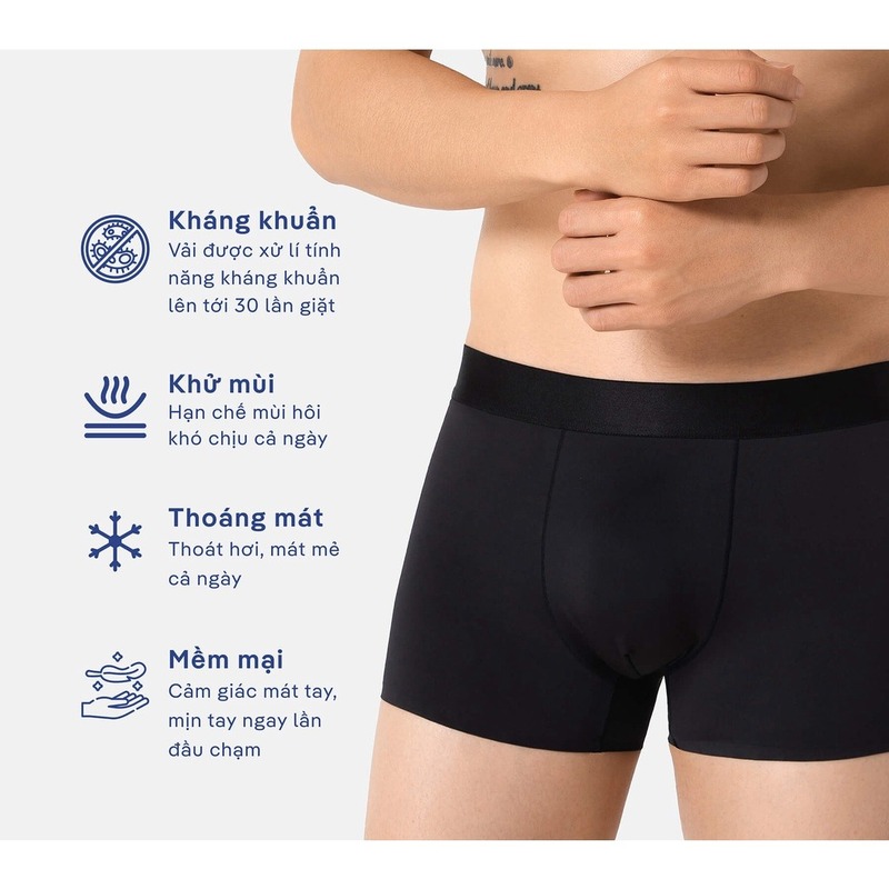 Combo 03 Quần lót nam Trunk Excool Microfiber Seamless (Không đường may) - Coolmate