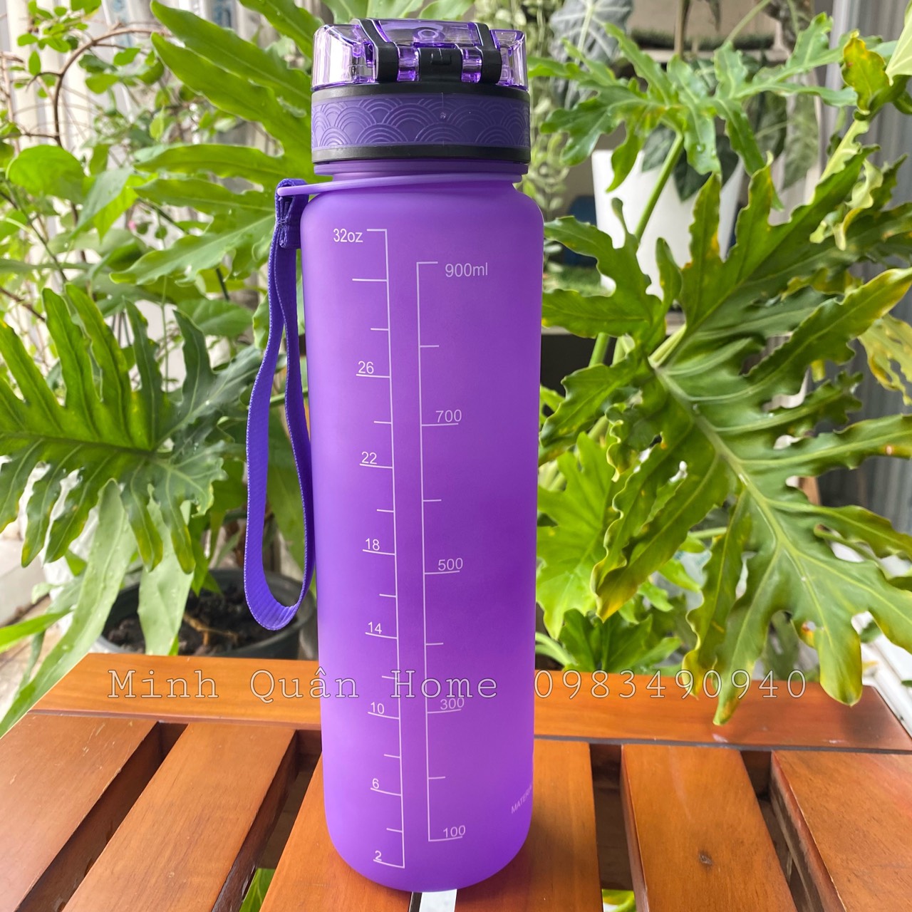 Bình đựng nước ion kiềm Kangen 1L - 800ML màu tím nhám