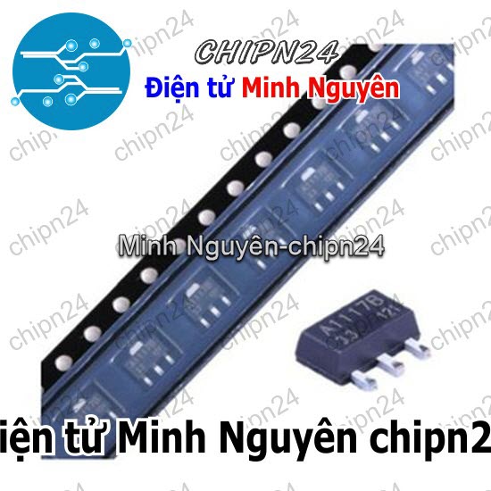 [4 con] (SOP) IC Dán AMS1117-3.3V SOT-89 (SMD) (AMS1117 3V3) - HH004228