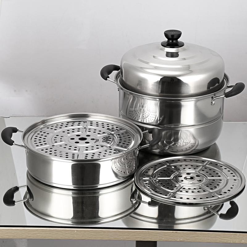 Nồi hấp 3 tầng Inox cao cấp - GDLUU39