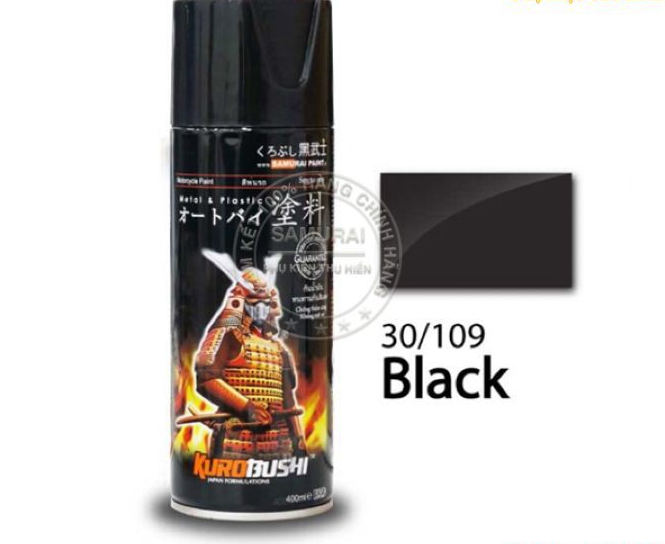 [HCM]Sơn xịt Samurai màu Đen Bóng - 109