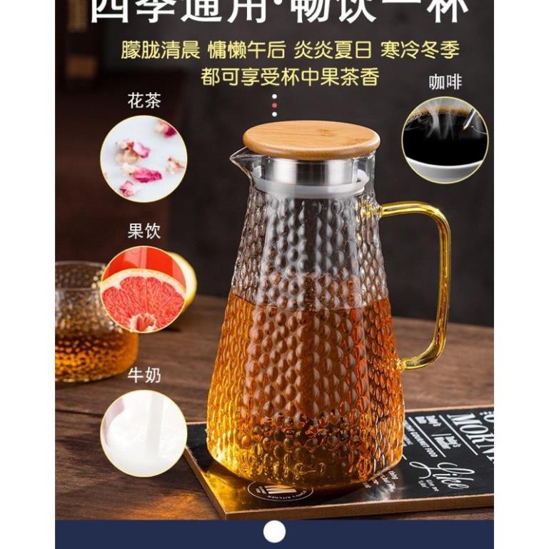 (HÀNG ĐẸP) Bình nước thuỷ tinh dung tích 1600ml
