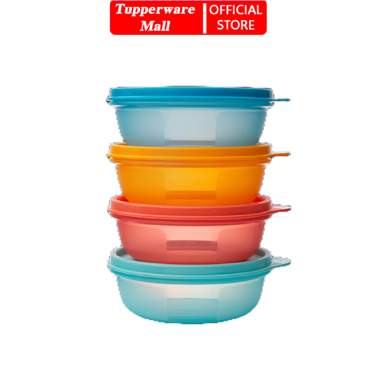 Bộ hộp bảo quản thực phẩm Tupperware Junior Modular Bowl 300ml(4 Hộp)