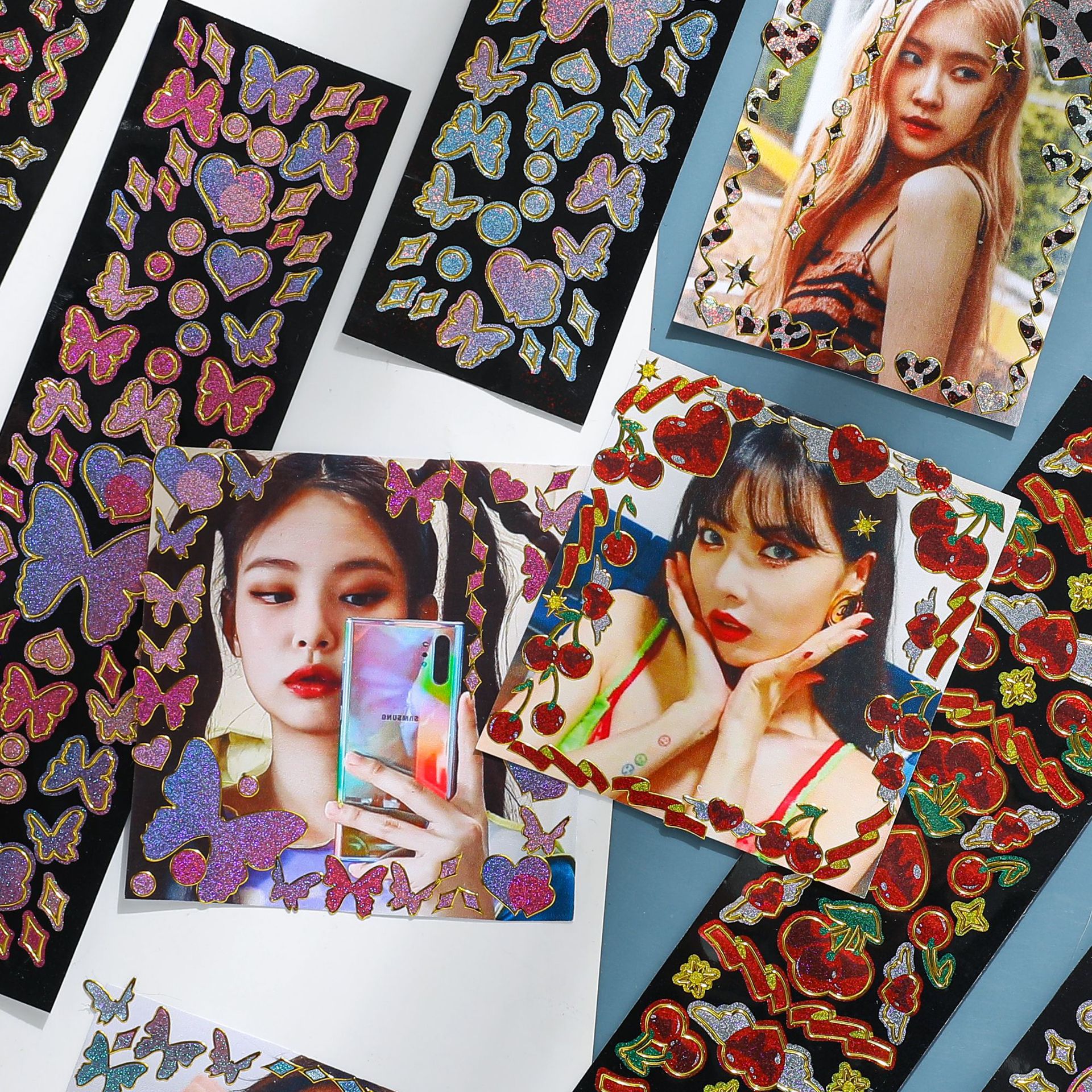 Sticker trang trí Toploader hàn quốc lấp lánh
