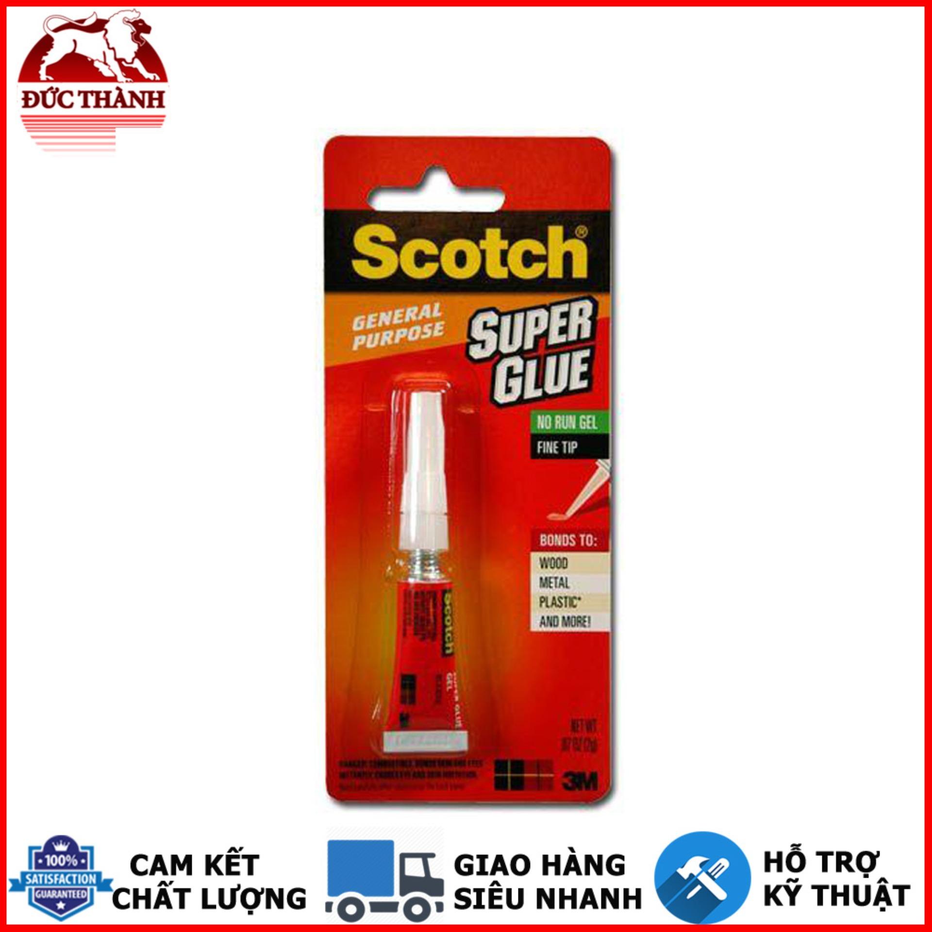 Keo dán giày đa năng siêu dính: nhựa, gỗ, kim loại, cao su, da, nỉ,.. nhanh khô 3M Scotch Super Glue AD113 2g