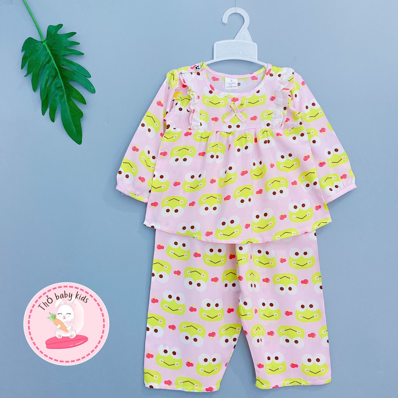 Bộ tole/lanh dài bé gái, đồ bộ lanh bé gái shop thỏ baby kids
