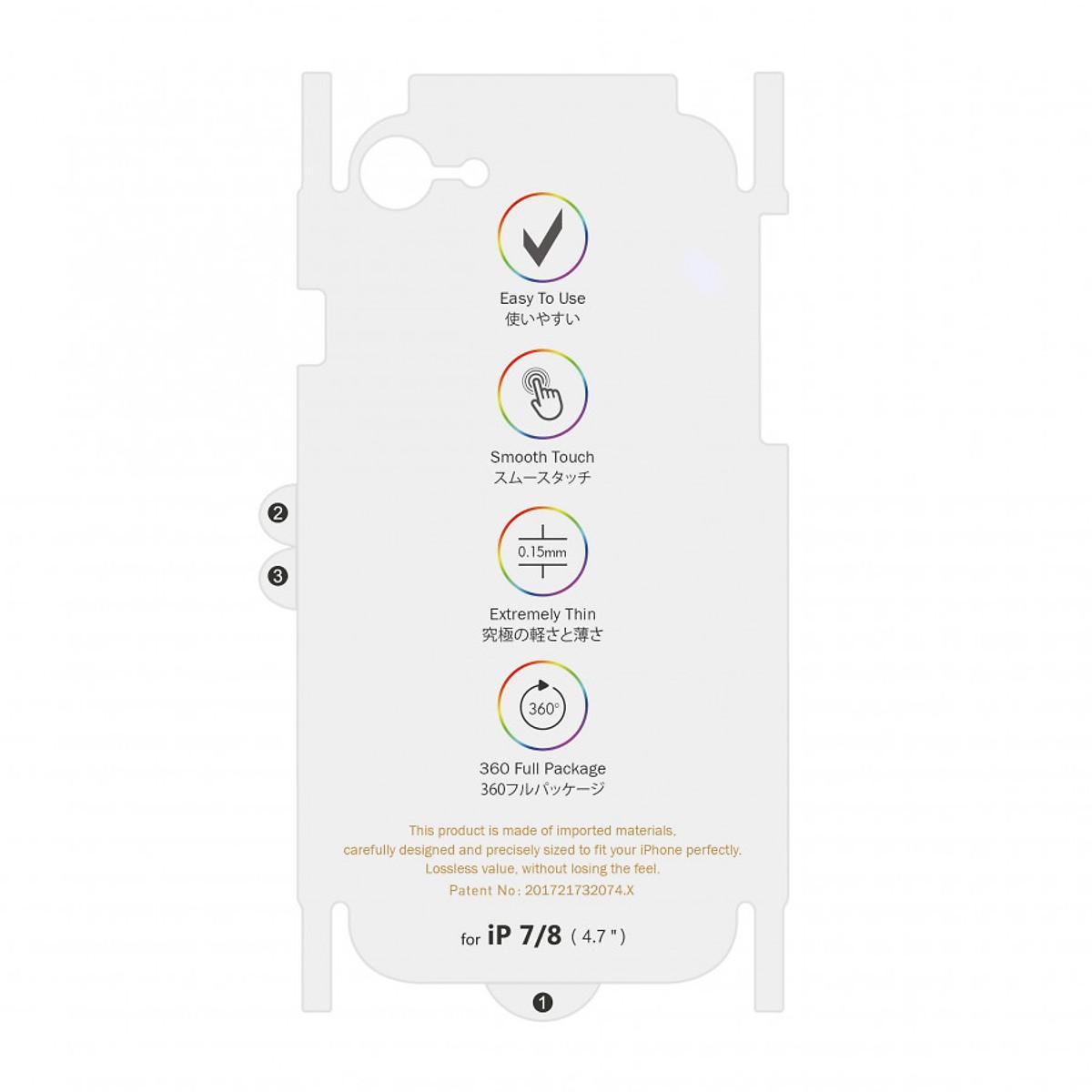 Miếng Dán PPF Mặt Sau Cho iPhone 8, Dán Mặt Lưng iPhone 8