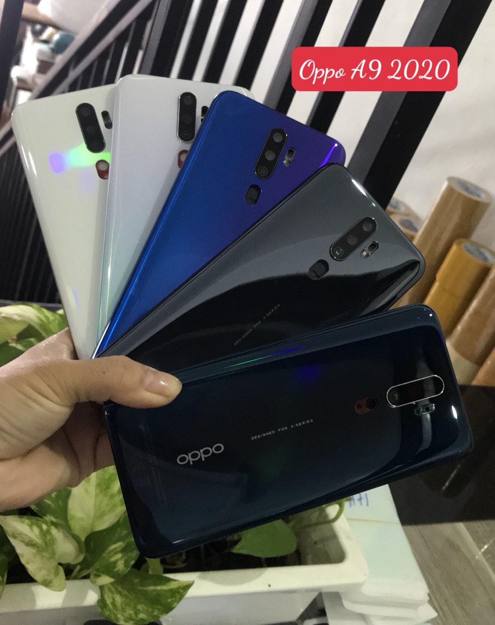 Bộ vỏ oppo A9 2020 / A5 2020  zin(kèm phím +kinh camera)