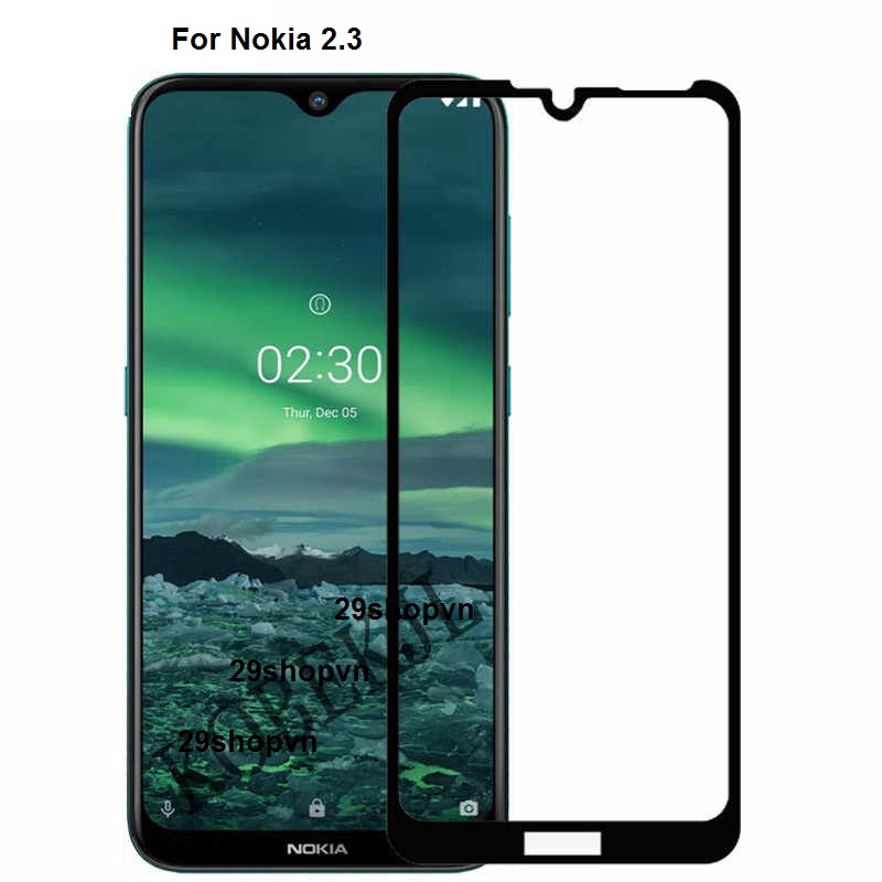 Kính cường lực full màn Nokia 2.3