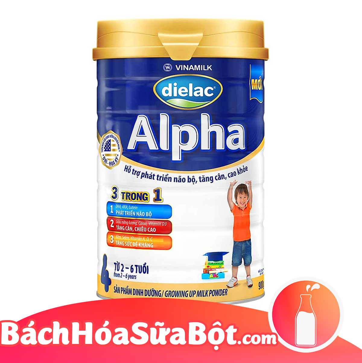 Sữa bột Dielac Alpha 4 900g (Dành cho trẻ tù 2 - 6 tuổi)