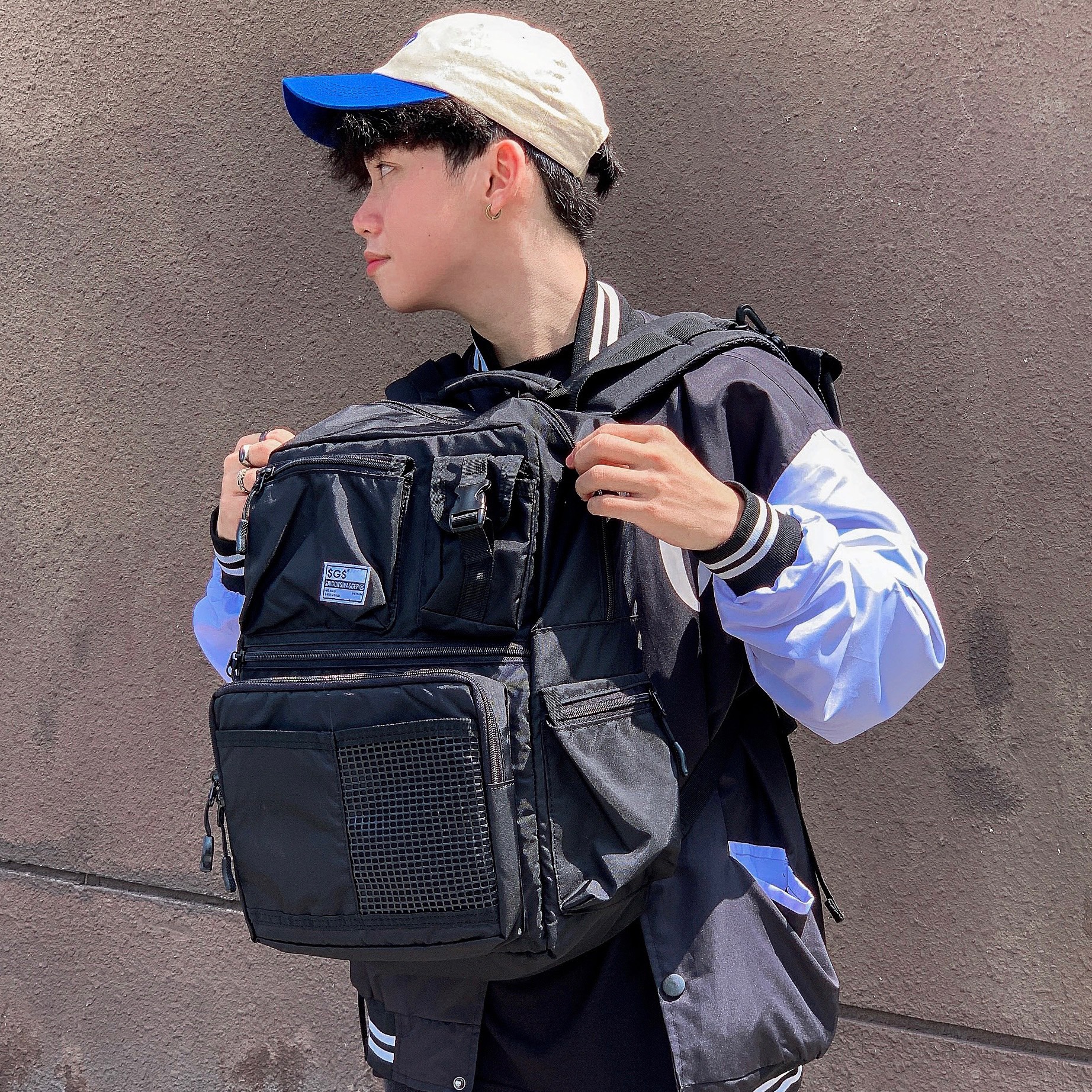 Balo Dynamic SAIGON SWAGGER Backpack Nhiều Ngăn,Phối Lưới Đen,Đa Năng