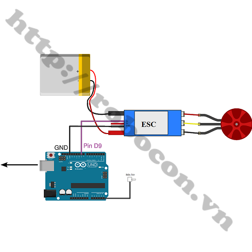 MẠCH ĐIỀU KHIỂN TỐC ĐỘ ĐỘNG CƠ 3 PHA ESC 30A