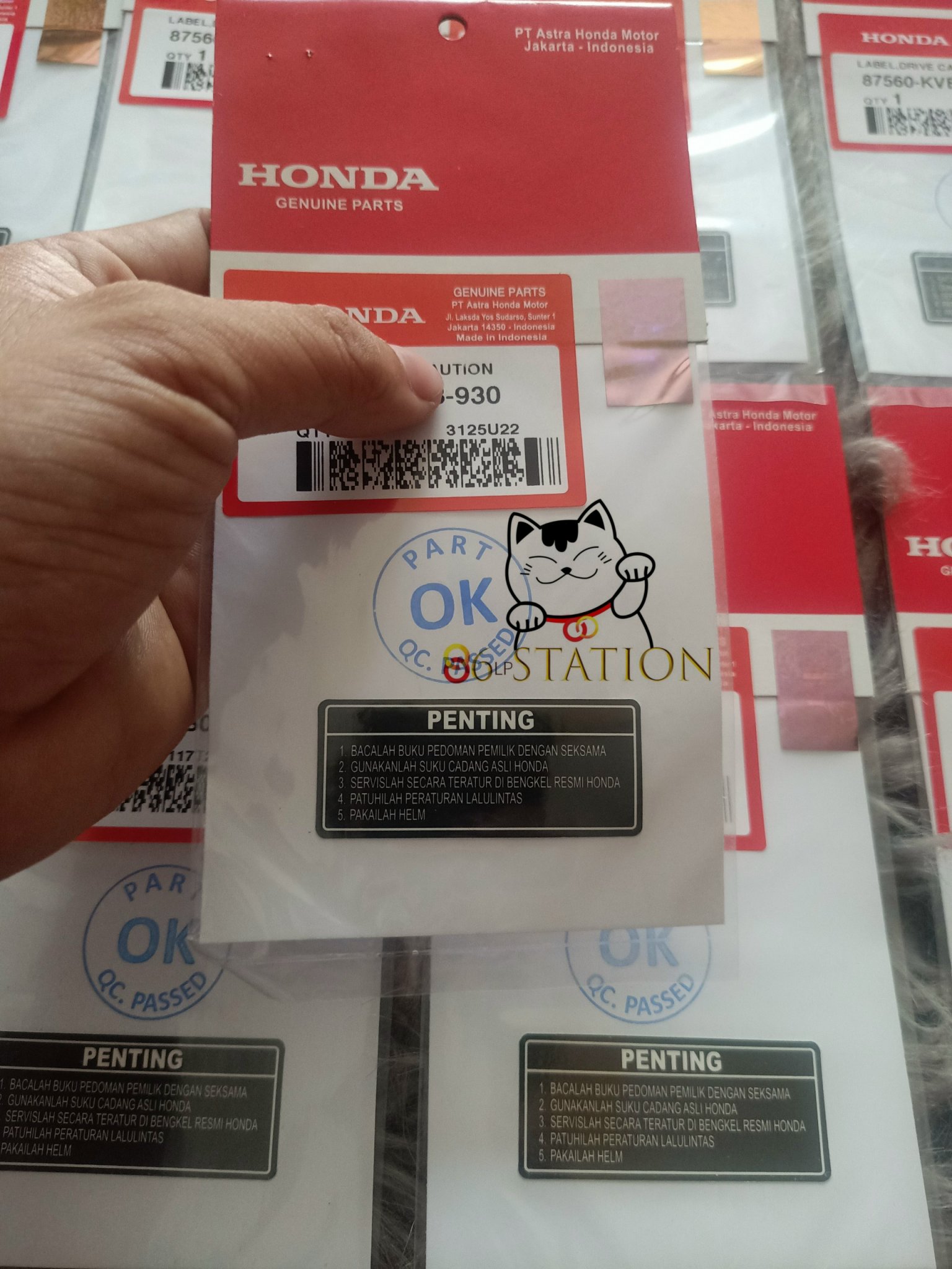 tem thông số penting dán yếm khóa vario sonic