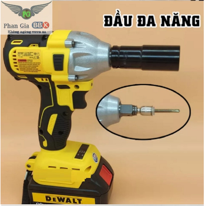 Thân máy siết bulong bắt vít DEWA 118V đa năng (không pin) - dùng chung pin với MAKITA va HITACHI