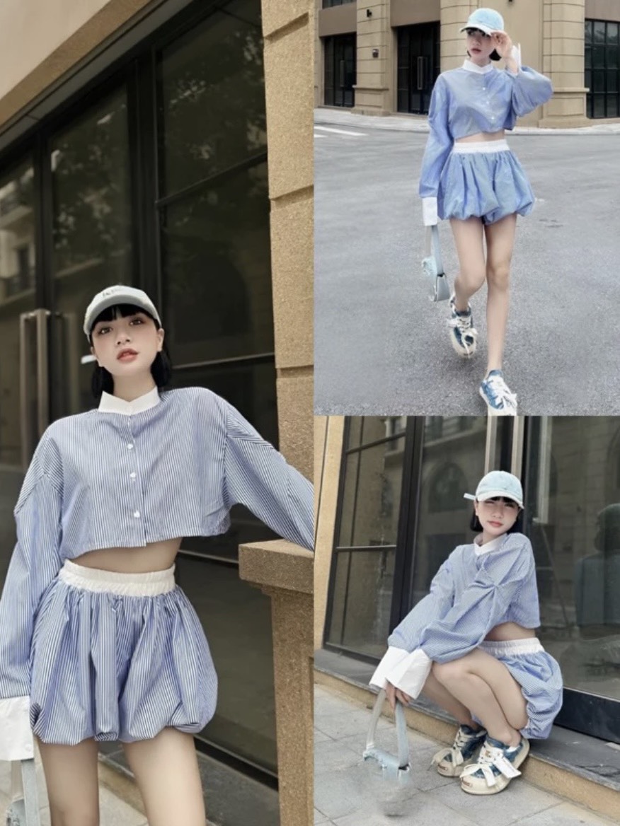 Sét sơ mi thiết kế siêu xinh crll