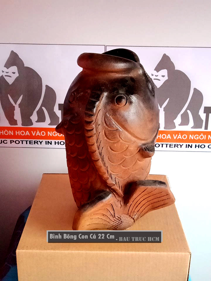 [HCM]CÁ GỐM PHONG THỦY 22 CM