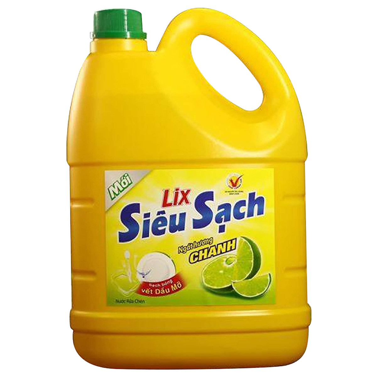 Can Nước rửa chén Lix 3,6kg-Siêu Sạch Hương Chanh/trà xanh