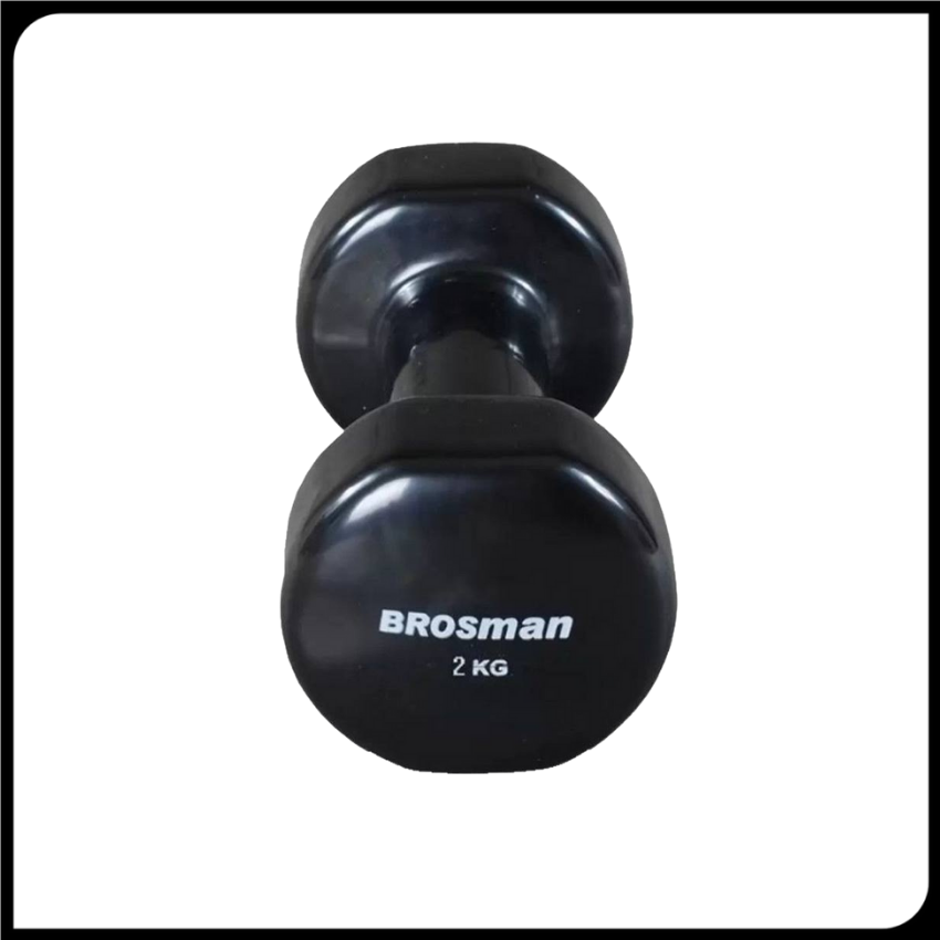 Tạ tay 2kg Brosman nhập khẩu (Tạ sắt 2kg màu đen)
