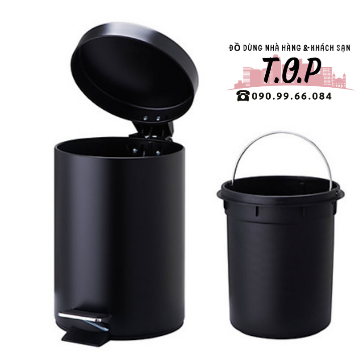 Thùng rác đạp chân Inox 12L (25 x 39.5cm)
