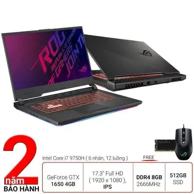 [Trả góp 0%]Laptop Asus G731G i7-9750H/8G/512GB SSD/GF GTX 1650 4GB/17.3