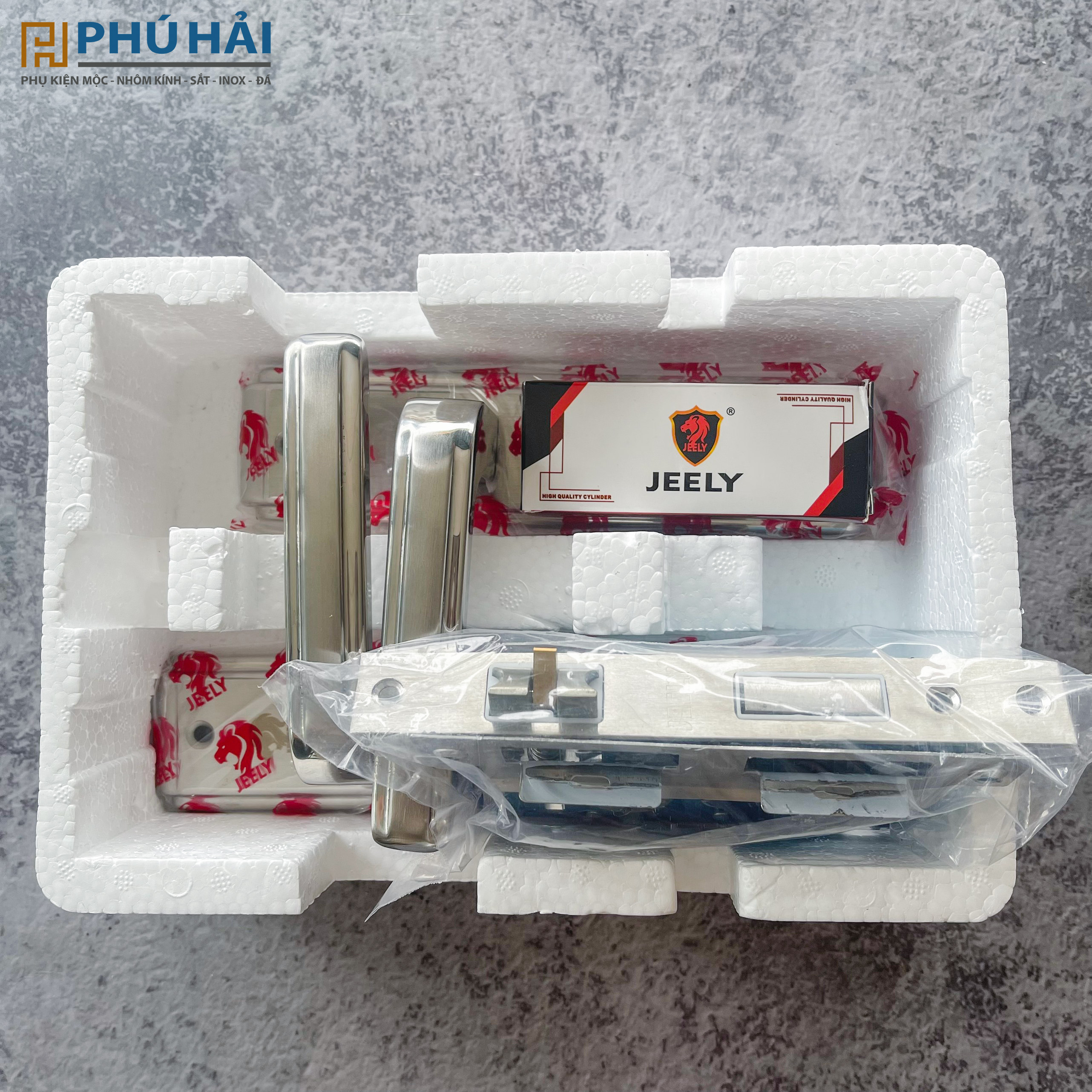 Khóa tay gạt hợp kim đầu vặn chìa JEELY