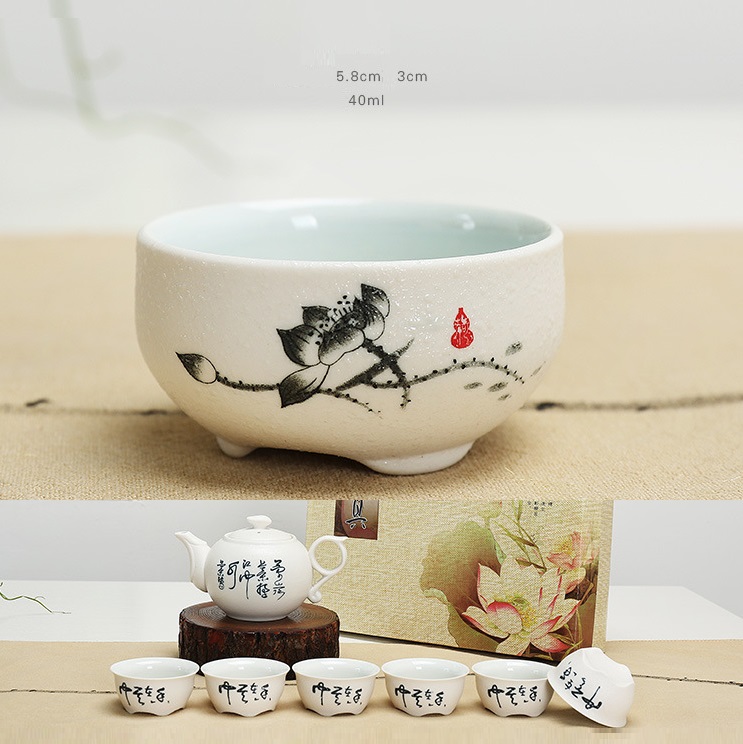 Bộ ấm chén sứ pha trà đạo cao cấp